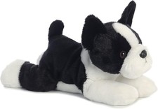 Aurora Adorable Flopsie Buster Boston Terrier Stuffed Animal - 12 inches