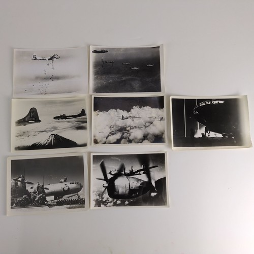 Lot 7 Original WWII Photographs Boeing B-29 Superfortress War Planes Bombing WOW