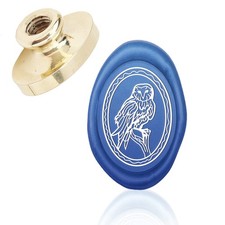 CRASPIRE Owl Wax Seal Stamp Head Oval Sealing 0.79"x 1.18" 2cm x 3cm ,