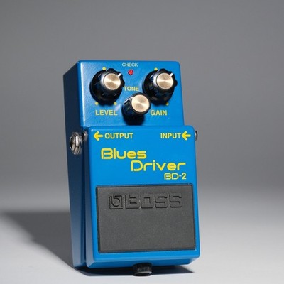 BOSS BD-2 Blues Driver Made In Taiwan Silver Label Through Hole Circuit Board 