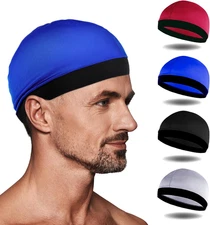 4 Pack Wave Cap Stocking Stretch Compression Long Lasting Skull Headwear