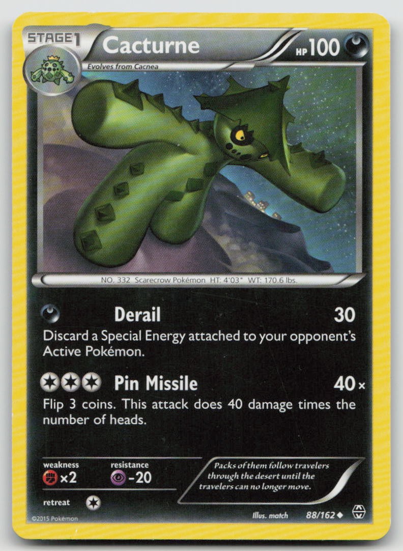 Cacturne 88/162 Uncommon BREAKthrough Pokemon MP