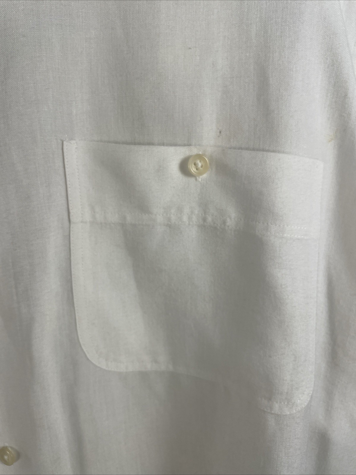 SAINT LAURENT Camicia uomo Yves St Laurent misto lino con bottoni 16 5 32 33 panna colletto mandarino