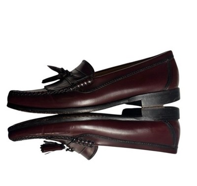 Vintage G.H. Bass Weejuns Shoes Mens 8.5 Burgundy Kiltie  display picture 3