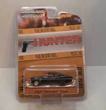 GreenLight - HOLLYWOOD 28 - HUNTER Black 1969 Chevrolet Nova Police Car 