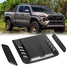For Toyota Tacoma 3pcs Carbon Air Intake Hood Scoop Vent Turbo Bonnet Cover Kit