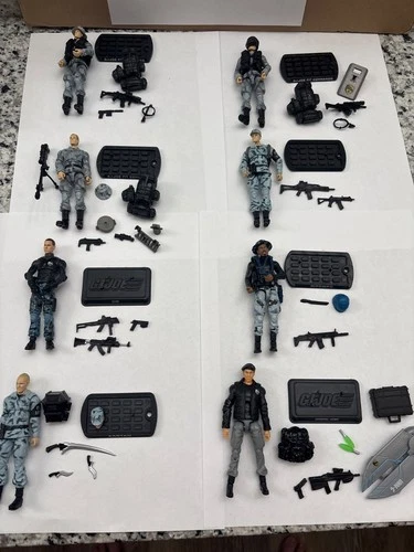 G.I. Joe Pit Commandos. 8 total. Set 3/5.ROC 25th anniversary. Duke, Ripcord +