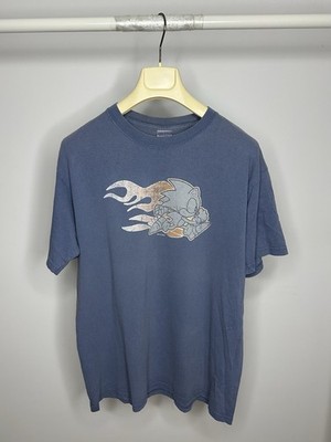 Vintage 90s Y2K Sonic The Hedgehog Sega Graphic T-shirt Size Medium Blue Gildan