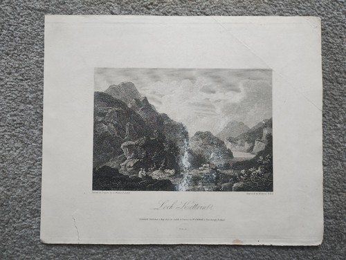 Loch Kettrin, Scotland - Antique Print - 1807