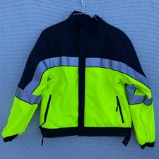 Elbeco Shield Hi-Vis Reversable Jacket Mens Medium Reflective Coat Zip Pockets