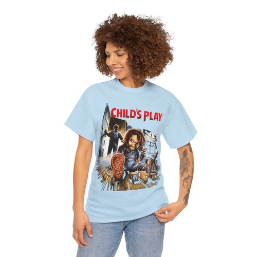Child’s Play Movie Chucky Horror T Shirt Unisex Heavy Cotton Tee - Picture 115 of 157