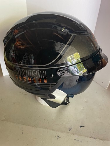 Harley Davidson Shield Motorcycle Helmet Black Orange DOT Small FMVSS #218 - Bild 4 von 4
