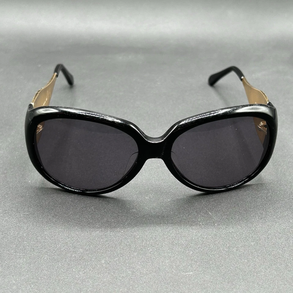 Gafas de sol Cole Haan C600 10 envolventes negras 56-15-130 usadas con estuche Foto 3 de 4