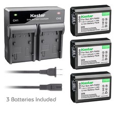 NP-FW50 Battery or Dual Charger for Sony ILCE-7S Alpha 7S a7S, SLT-A37 SLT-A55