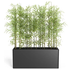 36"x15"x15" Galvanized Steel Planters Rectangular Planter Pot for Outdoor Garden