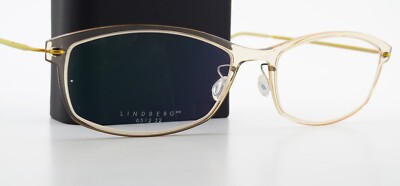 LINDBERG Brille now 6512 52-17 C21 T804 150 Col. 35 Transluzent Gold Gelb DK