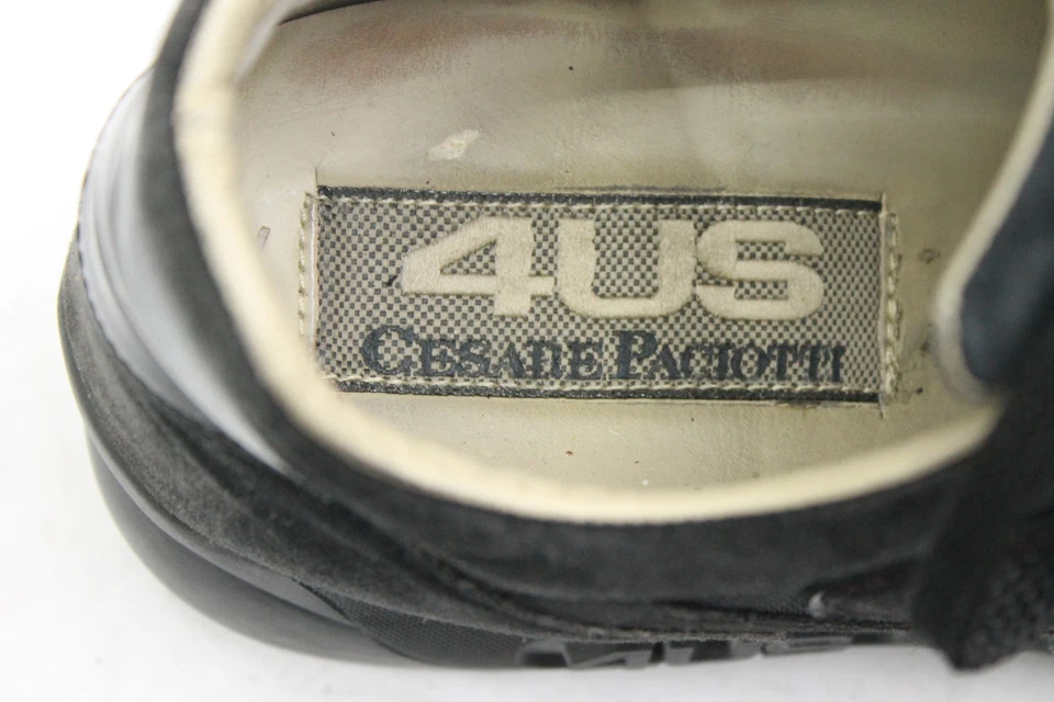 Zapatos mujer CESARE PACIOTTI talla 7.5 Europa 38 negro gamuza lona S6876 Foto 4 de 4