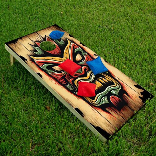 Tropische Tiki Masken Polynesien Cornhole Board Wraps und Aufkleber Vinyl Aufkleber - Bild 3 von 7