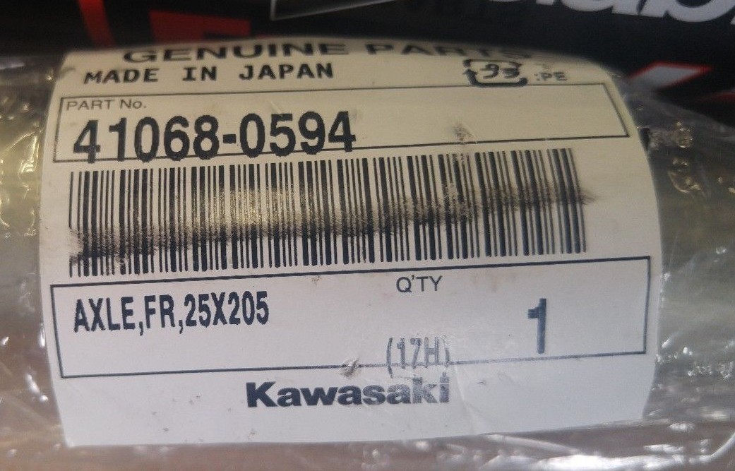 Kawasaki OEM Part 41068-0594 25x205 Front Axle for sale online | eBay 