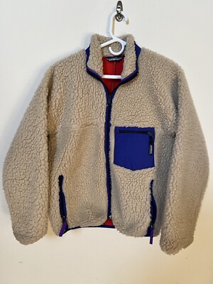 Very Rare Patagonia Retro X Deep Pile Fleece Jacket Oatmeal Sz