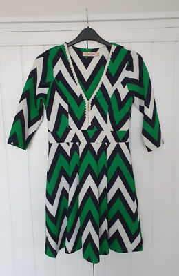 traffic people green dress Traffic People FIA11868 Aurora Dress Green Print 018 – Izzi of Baslow main image 1