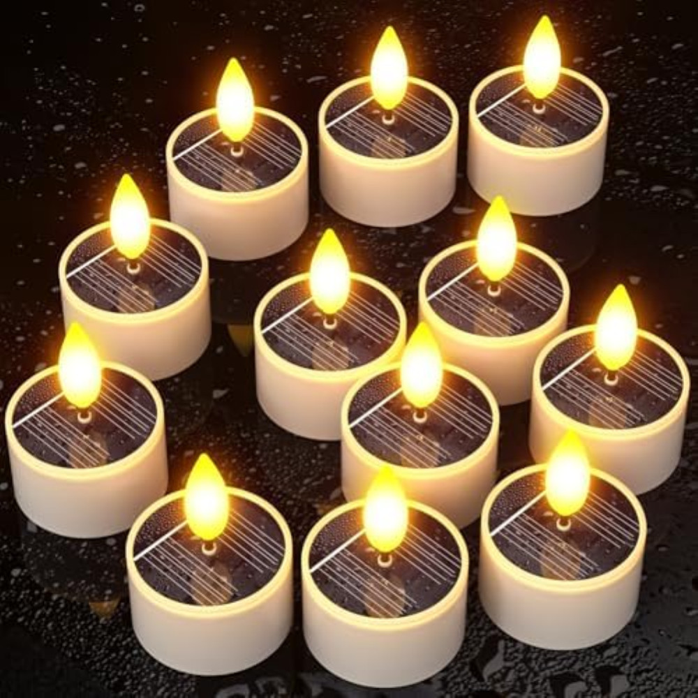 Set 12 Candele Solari Yme IP54 - Illuminazione Smart per Giardino e Terrazza