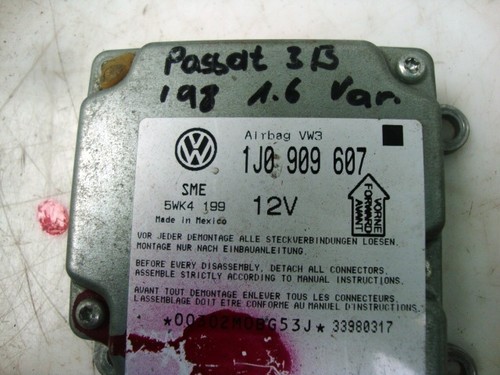 Airbag Steuergerät 1J0909607  Airbag Sensor für VW Passat 3B  Mod. 1996 - 2005