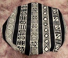 Black Tribal African Ankara Print Bonnet