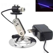 Focusable Violet/Blue 405nm 20mW Line Laser Diode Module +5V Adapter 12mm Holder