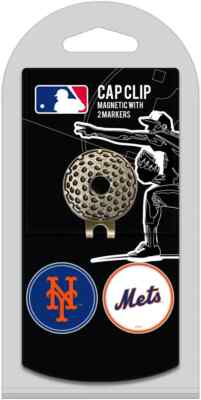 New York Mets Team Golf Ball Marker Set with 2 Double Sided Golf Ball Markers