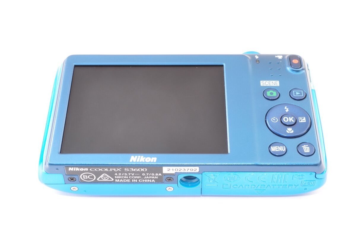 Nikon COOLPIX S3600 20.1MP Digital Camera Blue from Japan Nikon COOLPIX S3600 20.1MP Digital Camera Blue from Japan