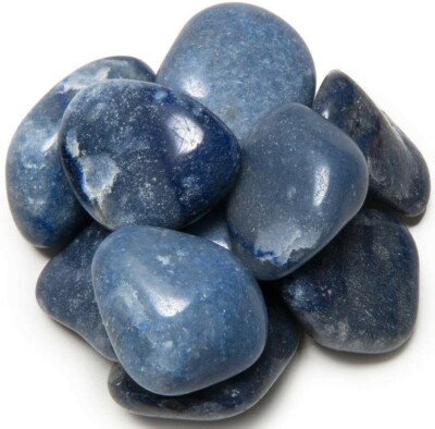 6 lb Blue Quartz Tumbled Stones - Grade 2 - XLarge - Bulk Craft Rocks ...