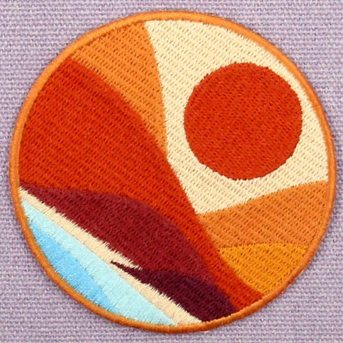 Embroidered Patches Iron Sew On transfers Badges appliques Seaside Mountains 789 - Image 4 of 4