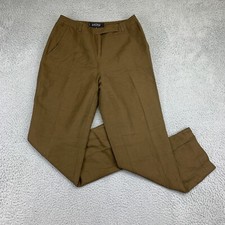 Kasper Pants Womens 6P Brown Petite Mid-Rise Straight Leg Dress Slacks