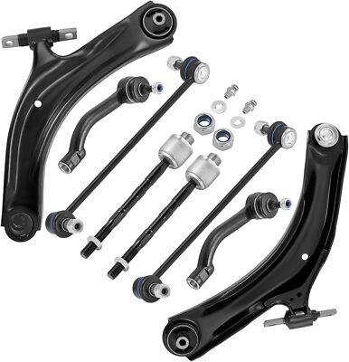 Suspension Kit For 2008-2013 Nissan Rogue Front Lower Control Arms Tie Rods