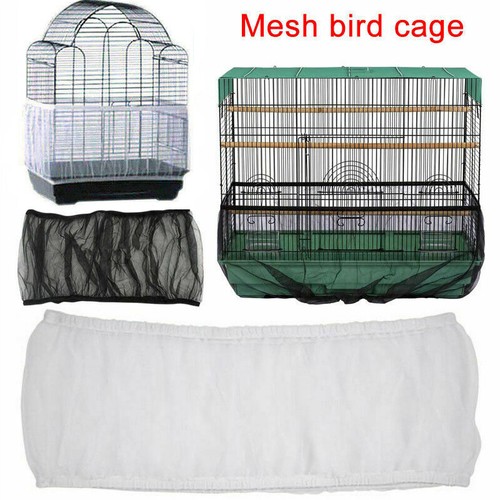 Pet Bird Cage Seed Catcher Tidy Guard Cover Shell Skirt Net Basket