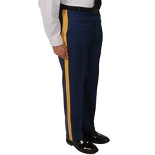 ASU DRESS BLUE PANTS GOLD STRIPE BRAID ARMY NCO OFFICER W/ BELT LOOP ALL SIZES