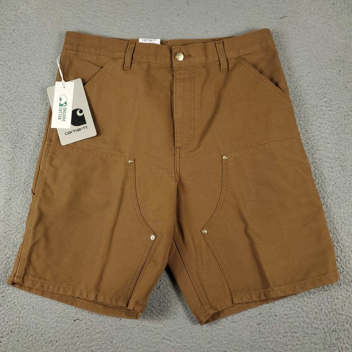 Carhartt Shorts Mens Size 32 Brown Wip Double Knee Work In Carhartt Shorts Mens Size 32 Brown Wip Double Knee Work In