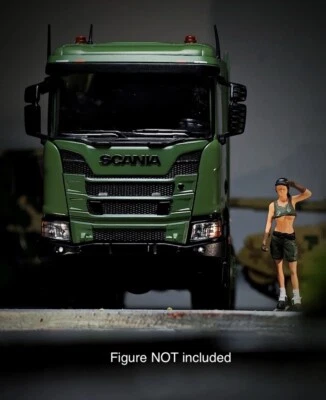Masdi 1:64 Green Scania R650 Truck Head Cab Model Diecast