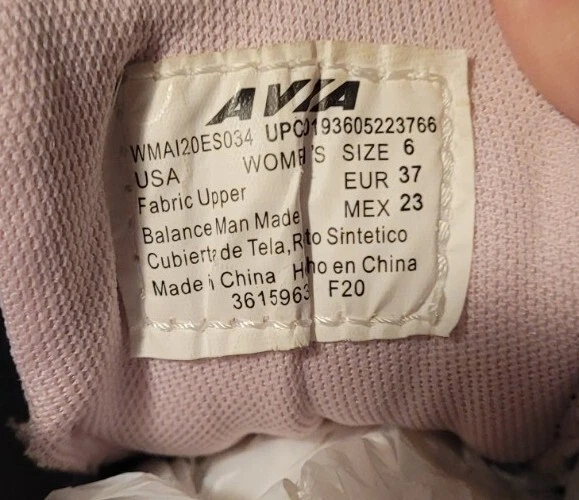 Avia Black Pink Memory Foam Faux Leather Women's Style WMAI20ES034 US 6 EUR 37 - Image 3 of 4