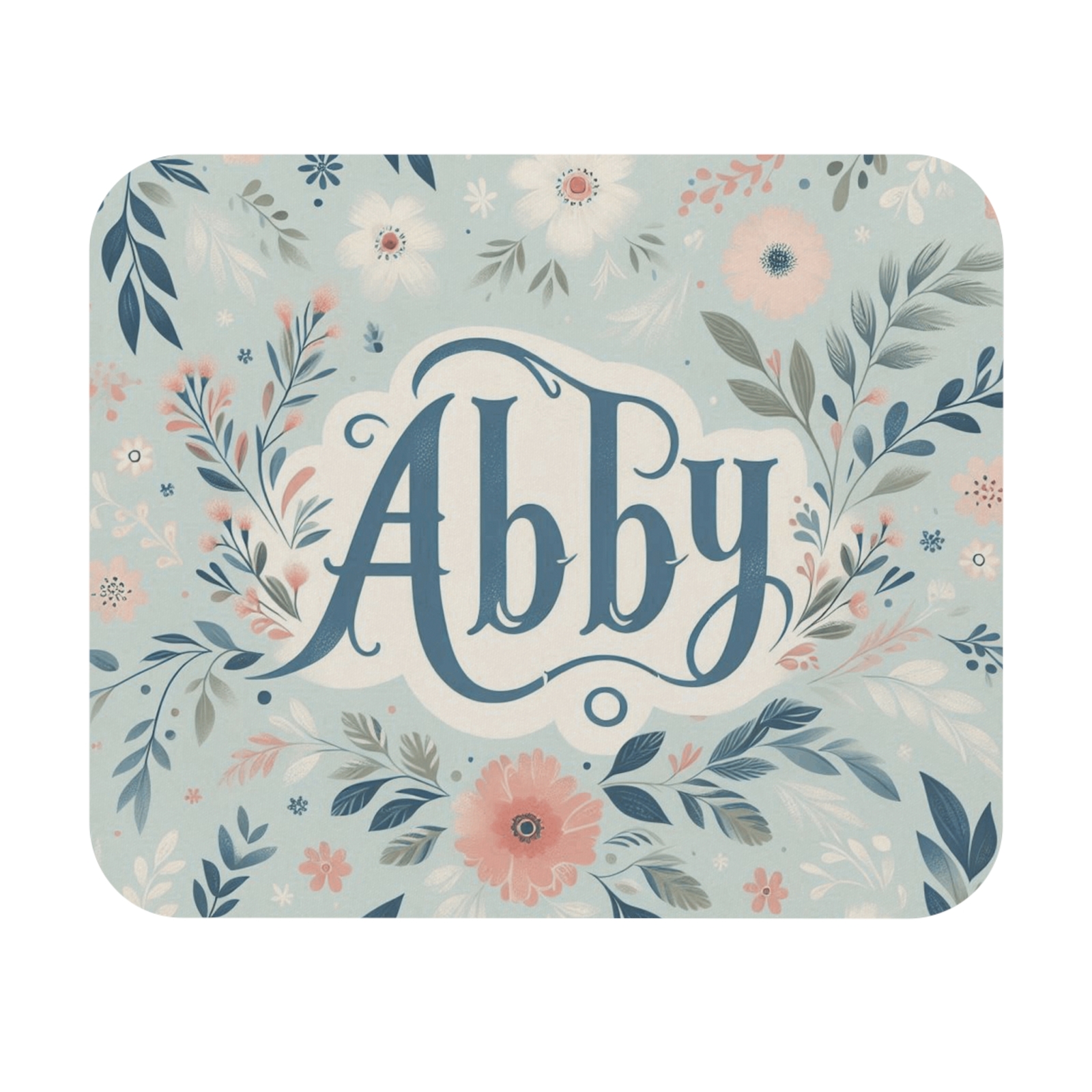 Mouse Pad (Rectangle) ABBY Personalized Soothing Floral Print Design 7, Gift-image