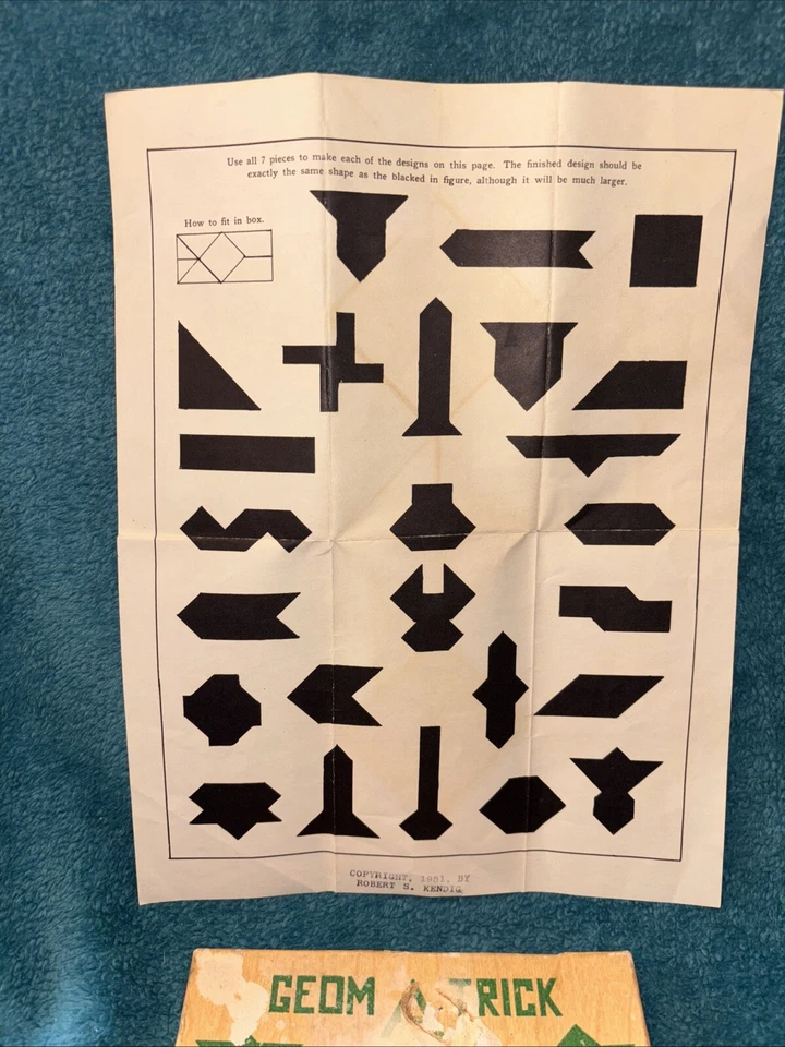 Vintage Geom A Trick 30 Puzzles in One with Instructions #WW - Image 3 of 4