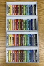 Lot of 4 Pentel Arts PHN-16 Oil Pastels - 16 Colors - Slightly Used Classroom #3