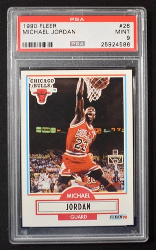 Michael Jordan 1990 Fleer #26 Chicago Bulls PSA 9 MINT