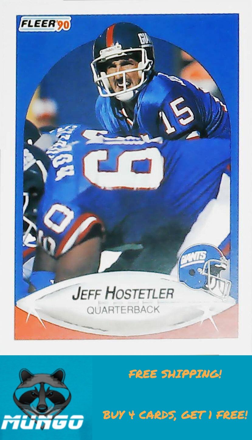 1990 Fleer #67 Jeff Hostetler New York Giants Rookie