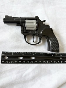 Arco No. 125 Snub Nose Toy Cap Gun with Bullet Belt Made in Hong Kong 1980s