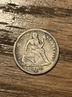 1890 Seated Liberty Silver Dime 10c US Type Coin Fine Circulated Philadelphia