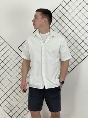 Men Moschino Shirt White Cotton L