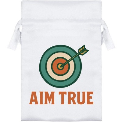 Satin Kordelzug Tasche/Beutel ''Aim True Target With Arrow And Slogan'' (SB057728)