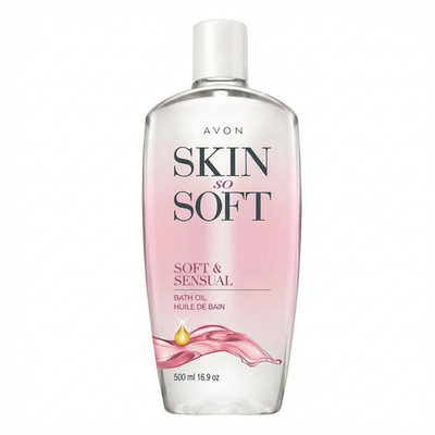 Avon Skin So Soft Soft Sensual Bath Oil 500 ml 16.9 fl oz Argan Oil Floral Scent
